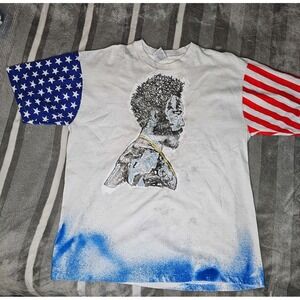 Hand Painted Artistic T-Shirt XL | One of a Kind | American Flag Sleeves |...